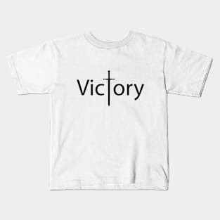 Victory artistic typography design Kids T-Shirt